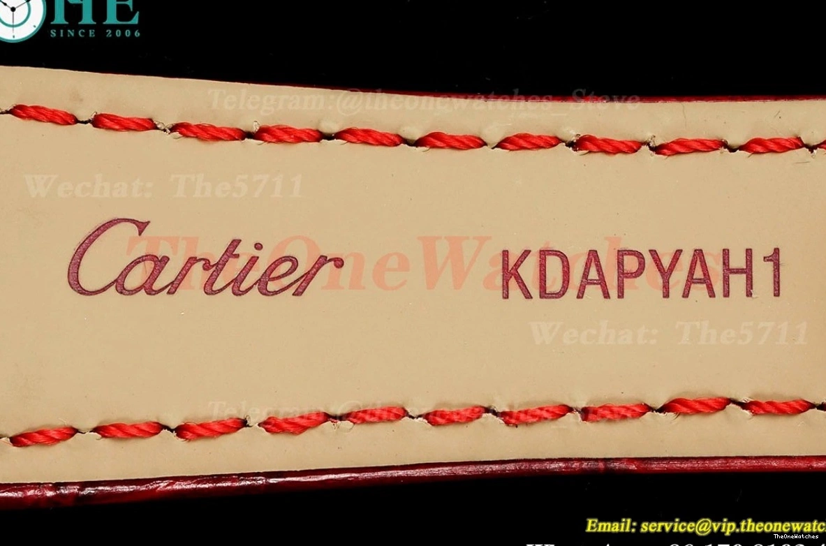 Pasha De 30mm Ladies Cartier Dial White Quartz SS LE Red AF 1203